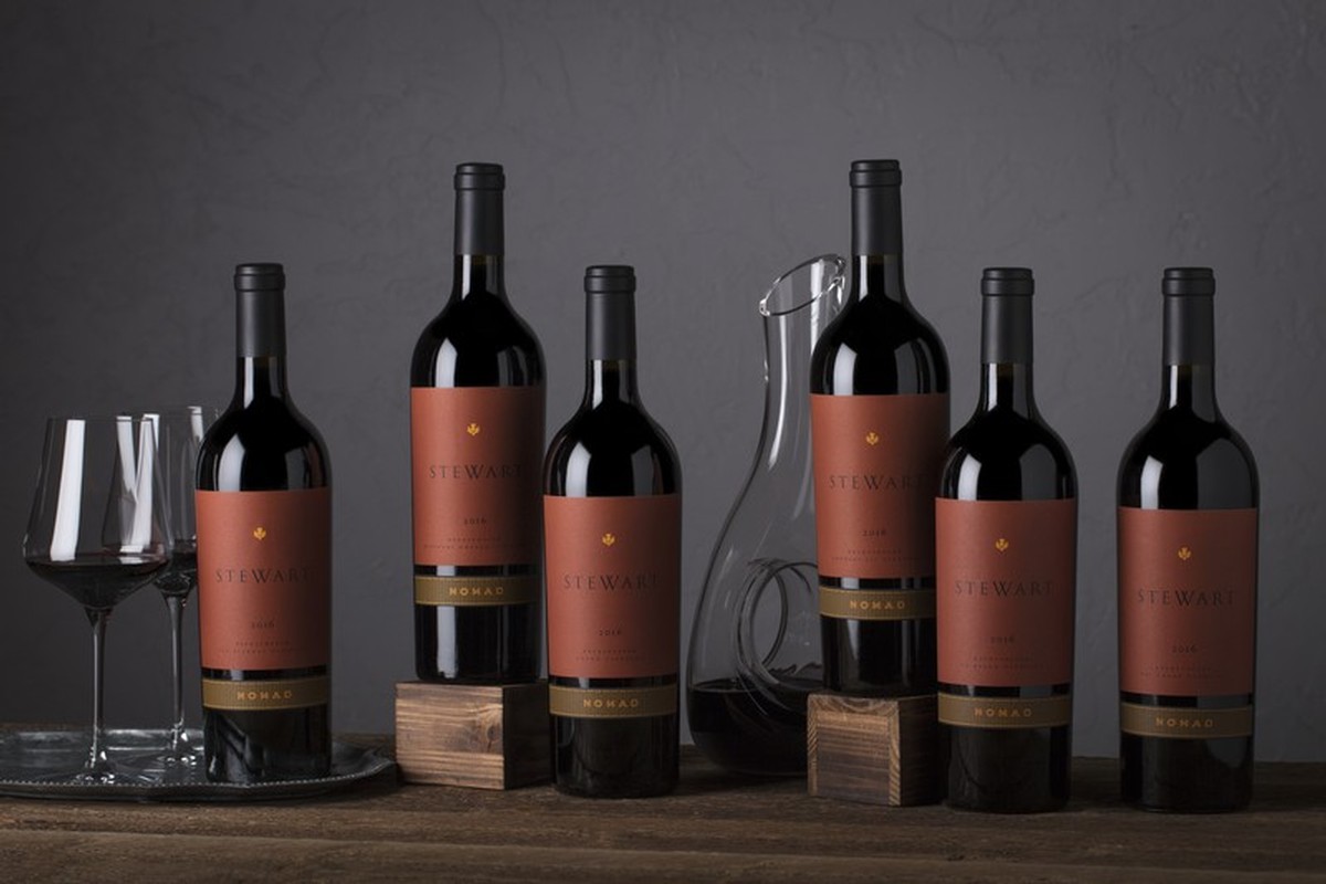 Collection of Stewart Cellars NOMAD wine bottles